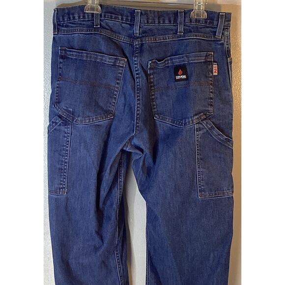 CRUDE FR RPS Fire Resistant Denim Carpenter Workwear Jeans 36x30 - Picture 6 of 8